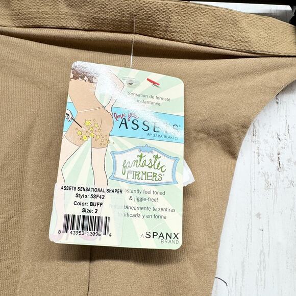 New Love Your Assets Shapewear Women Size 2 Buff Tan Sensational Shaper Shorts - Picture 2 of 3
